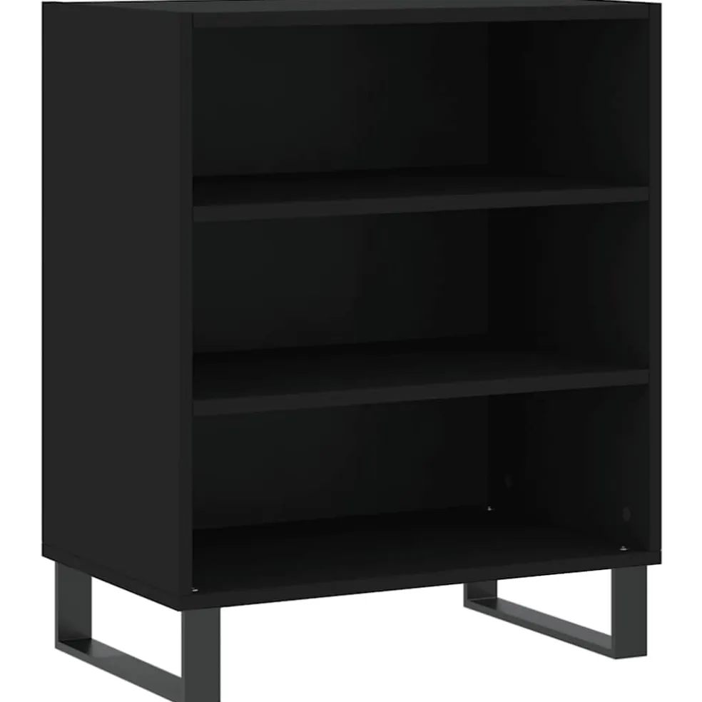 vidaXL Dressoir 57x35x70 cm bewerkt hout zwart