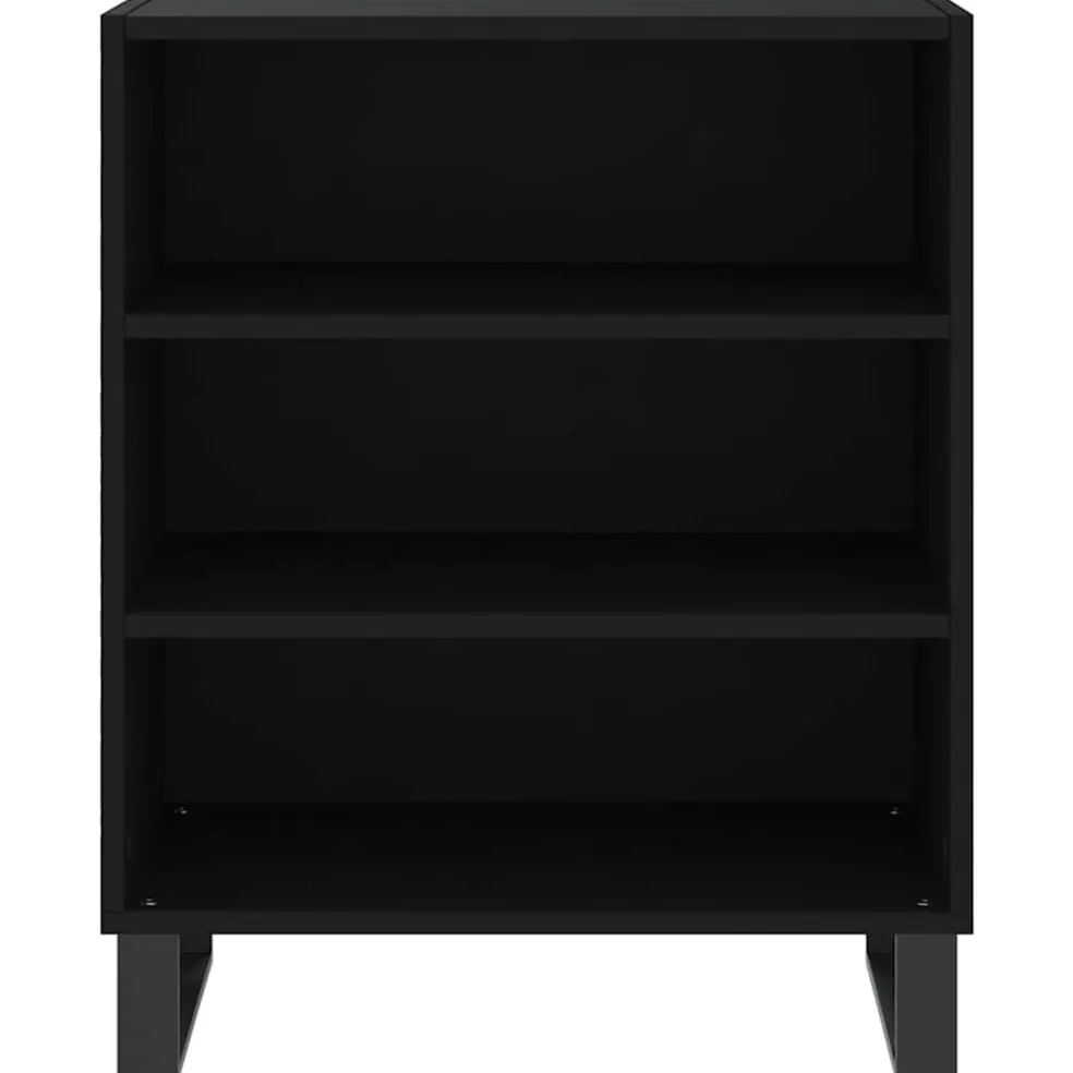 vidaXL Dressoir 57x35x70 cm bewerkt hout zwart