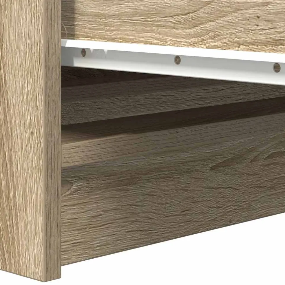 vidaXL Dressoir 100x35x99 cm bewerkt hout sonoma eikenkleurig
