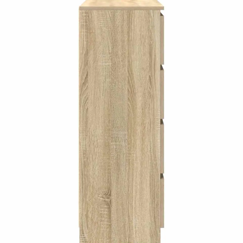 vidaXL Dressoir 100x35x99 cm bewerkt hout sonoma eikenkleurig
