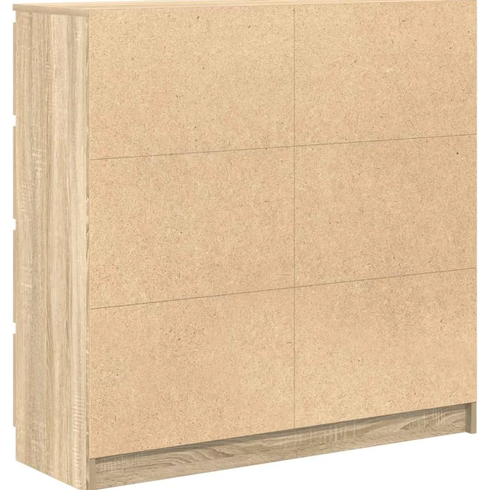 vidaXL Dressoir 100x35x99 cm bewerkt hout sonoma eikenkleurig