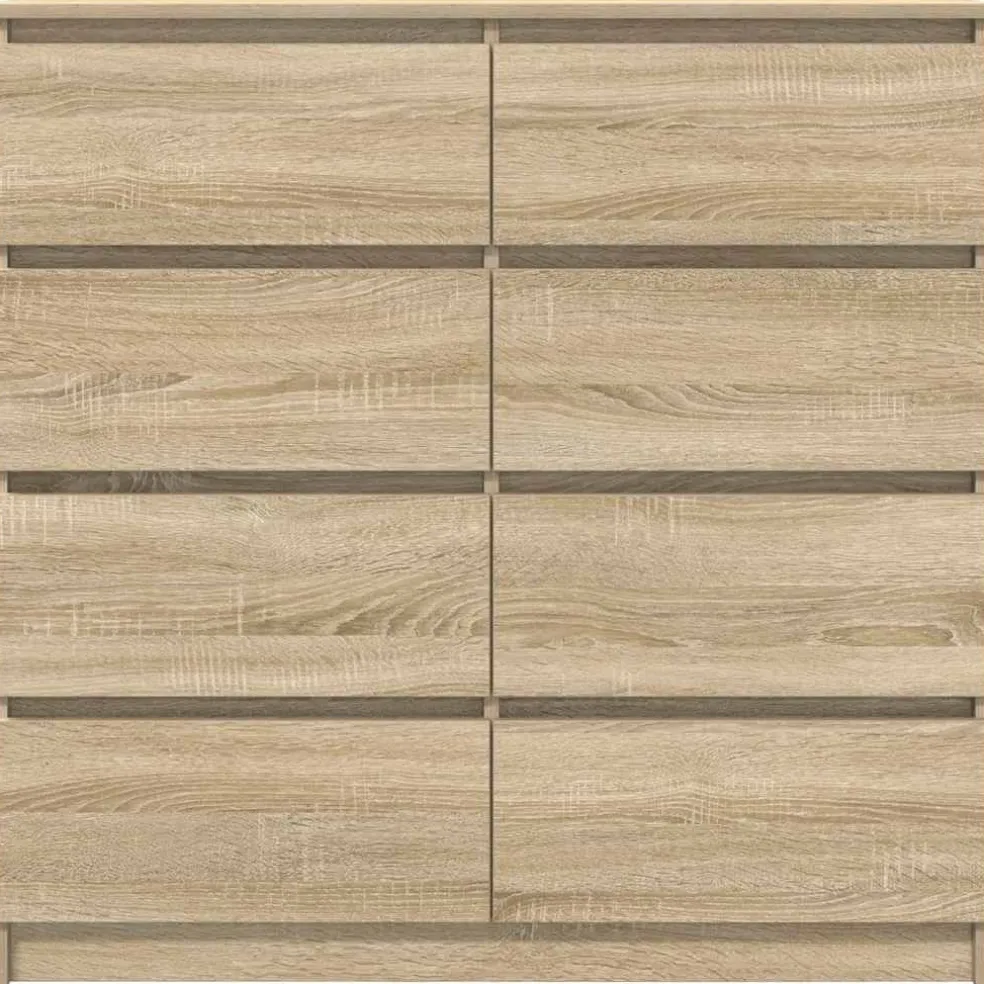 vidaXL Dressoir 100x35x99 cm bewerkt hout sonoma eikenkleurig
