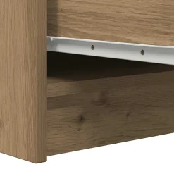 vidaXL Dressoir 29,5x34x76 cm bewerkt hout artisanaal eikenkleur