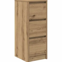 vidaXL Dressoir 29,5x34x76 cm bewerkt hout artisanaal eikenkleur