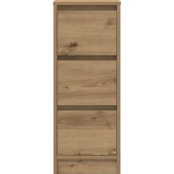 vidaXL Dressoir 29,5x34x76 cm bewerkt hout artisanaal eikenkleur