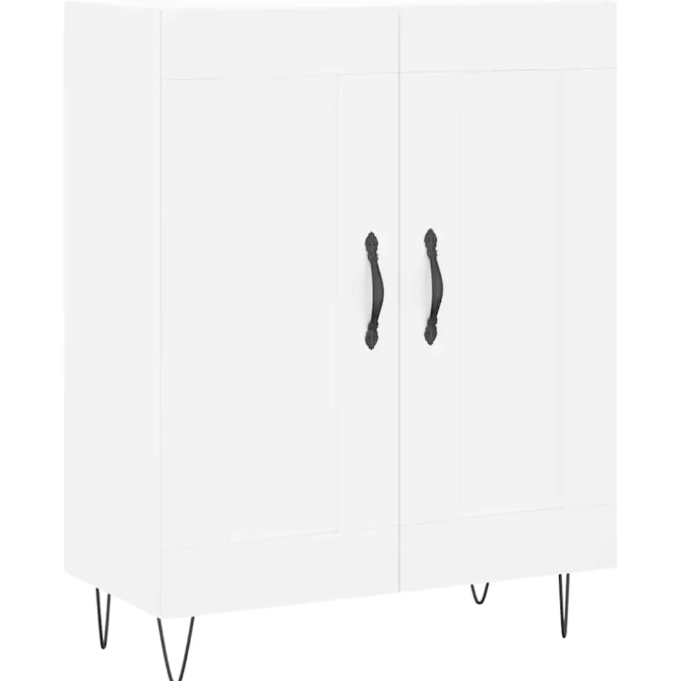 vidaXL Dressoir 69,5x34x90 cm bewerkt hout wit