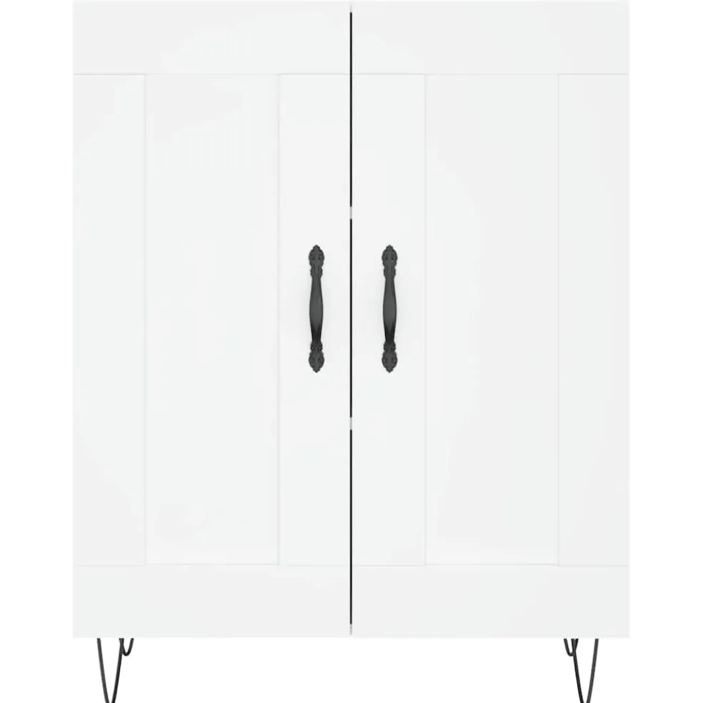 vidaXL Dressoir 69,5x34x90 cm bewerkt hout wit