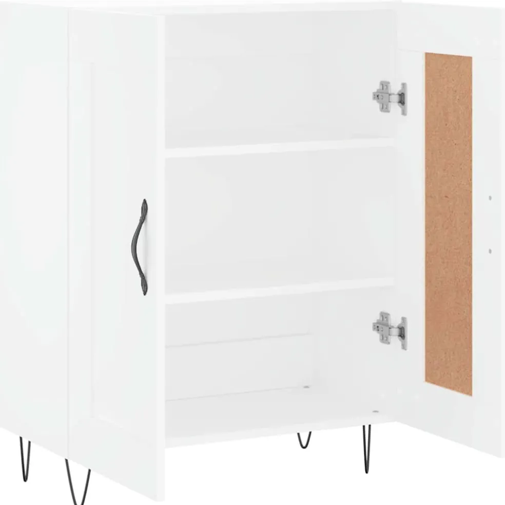vidaXL Dressoir 69,5x34x90 cm bewerkt hout wit