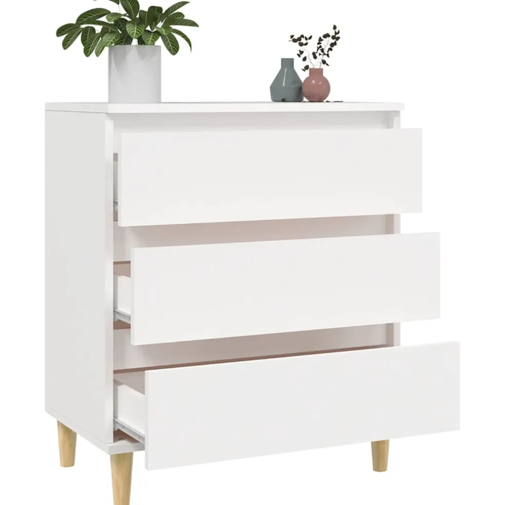 vidaXL Dressoir 60x35x70 cm bewerkt hout wit