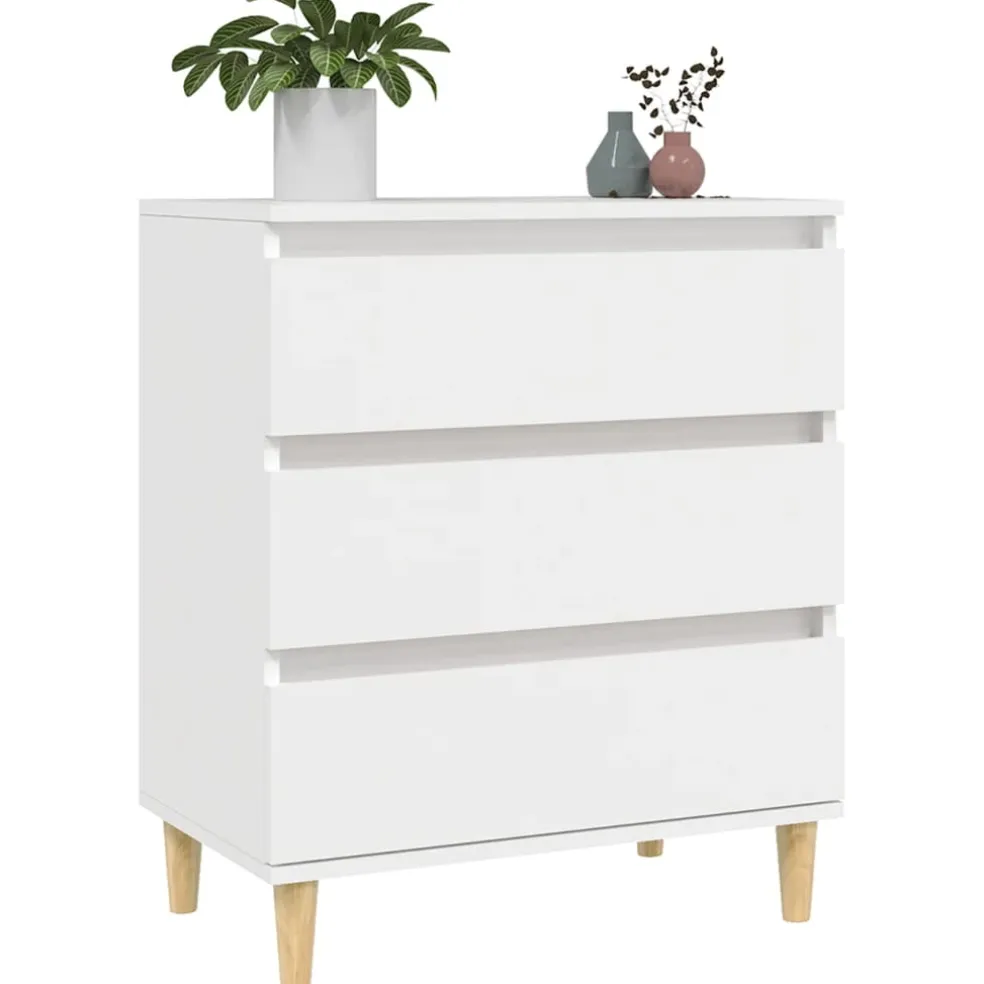 vidaXL Dressoir 60x35x70 cm bewerkt hout wit