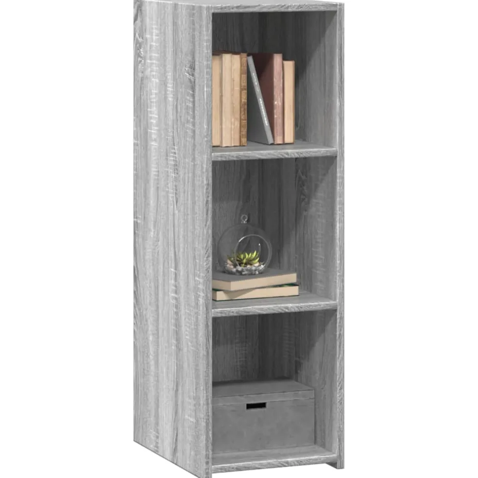 vidaXL Dressoir 30x41x93 cm bewerkt hout grijs sonoma eikenkleurig