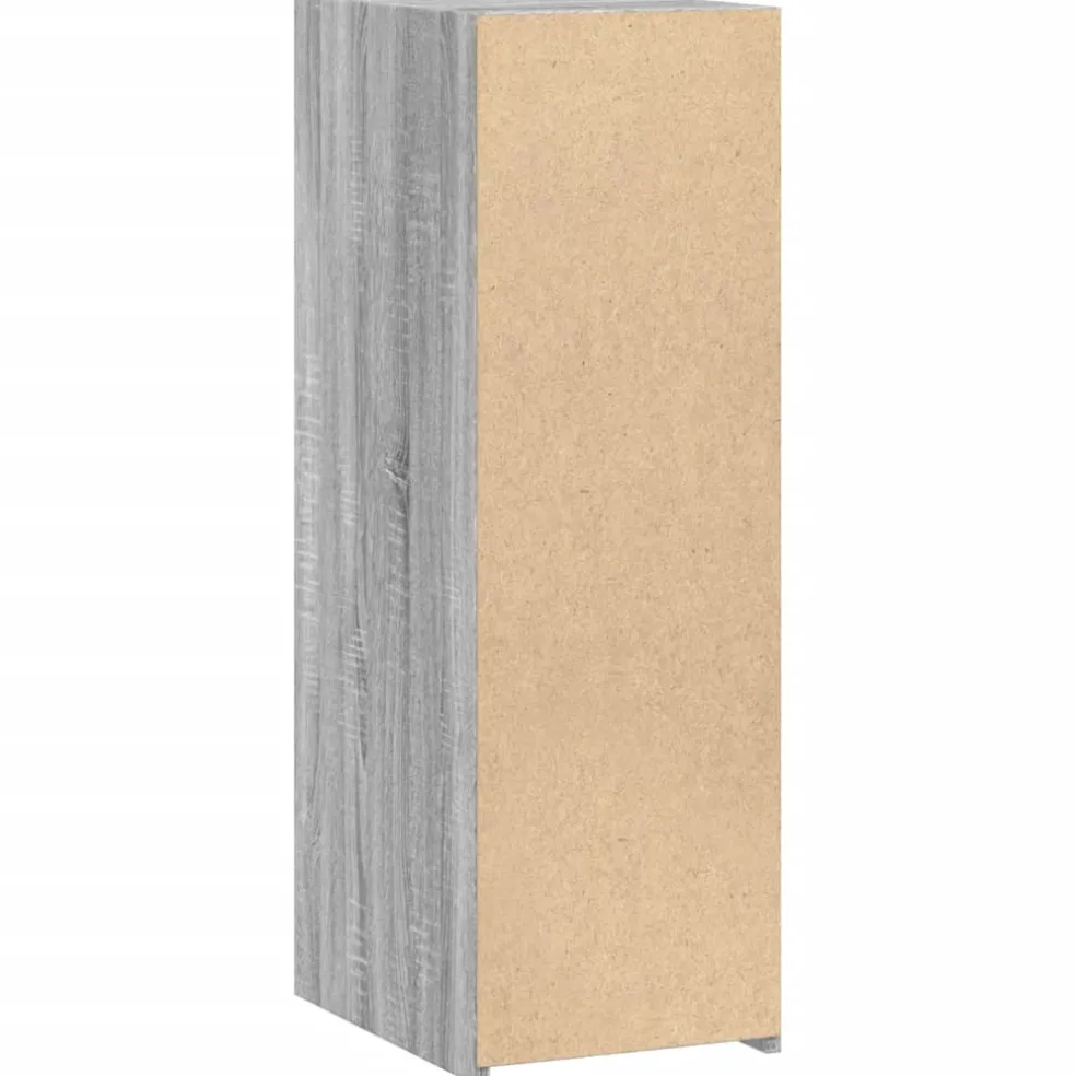vidaXL Dressoir 30x41x93 cm bewerkt hout grijs sonoma eikenkleurig