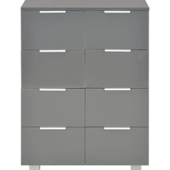 vidaXL Dressoir 60x35x80 cm bewerkt hout hoogglans grijs