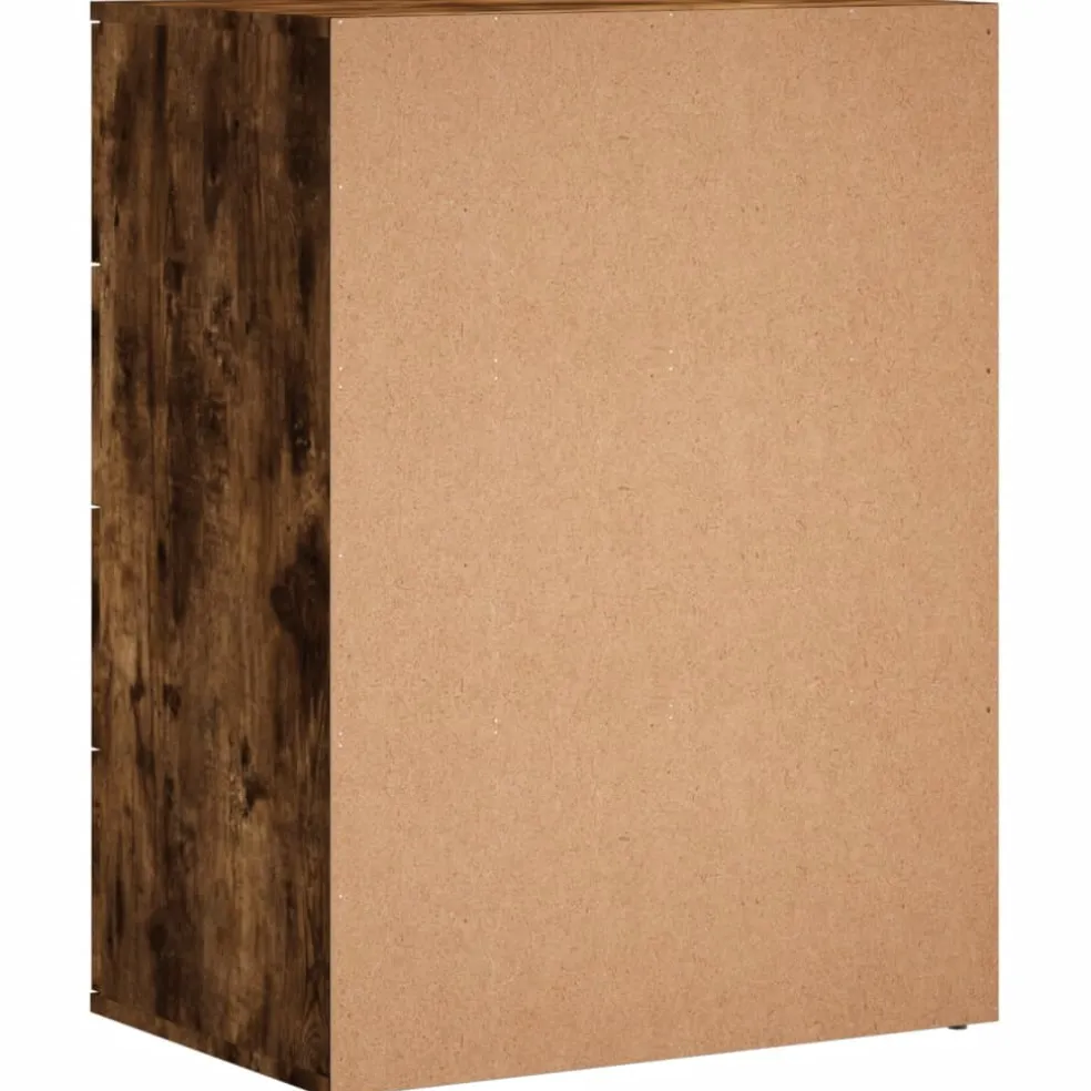 vidaXL Dressoir 60x39x80 cm bewerkt hout gerookt eikenkleurig