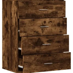 vidaXL Dressoir 60x39x80 cm bewerkt hout gerookt eikenkleurig
