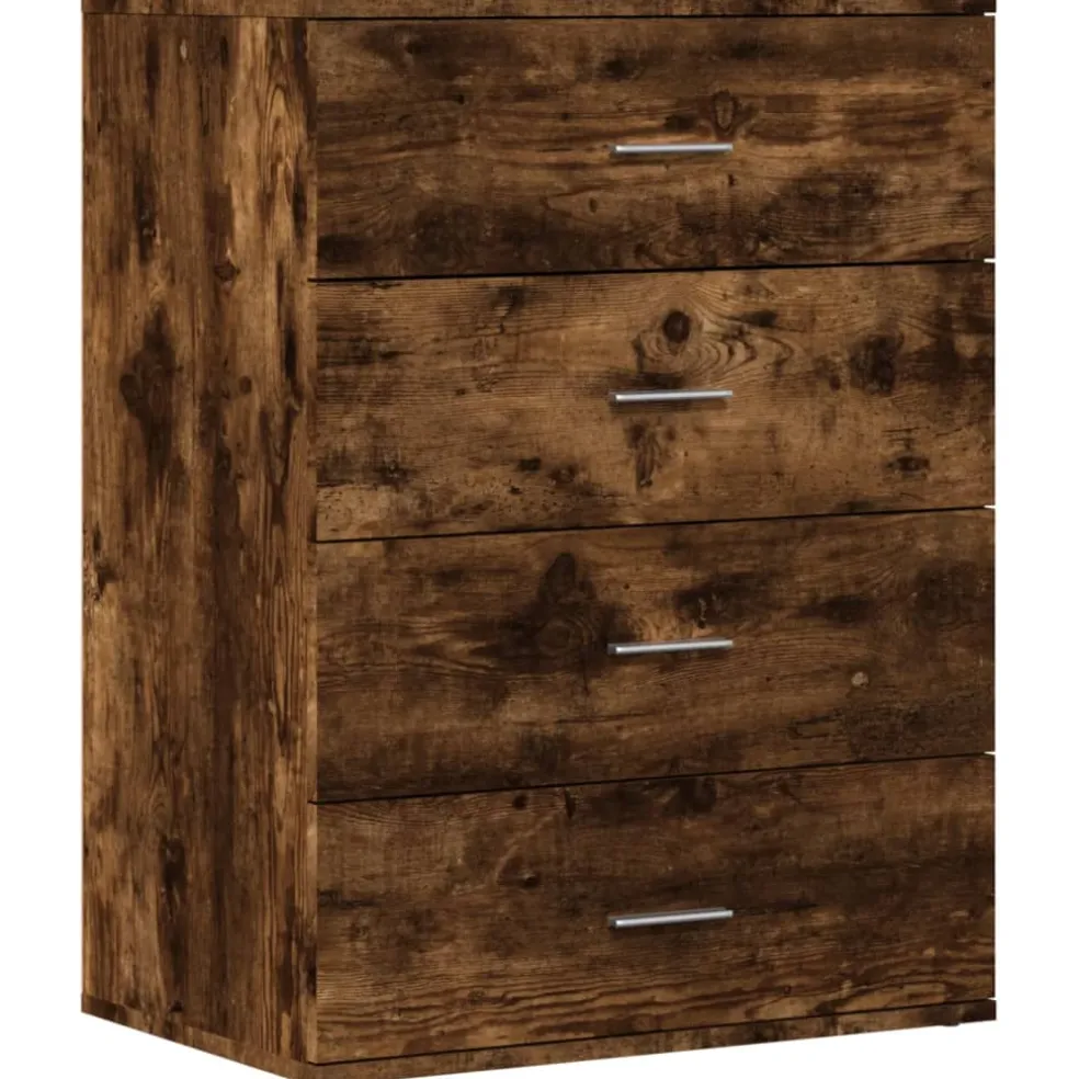 vidaXL Dressoir 60x39x80 cm bewerkt hout gerookt eikenkleurig