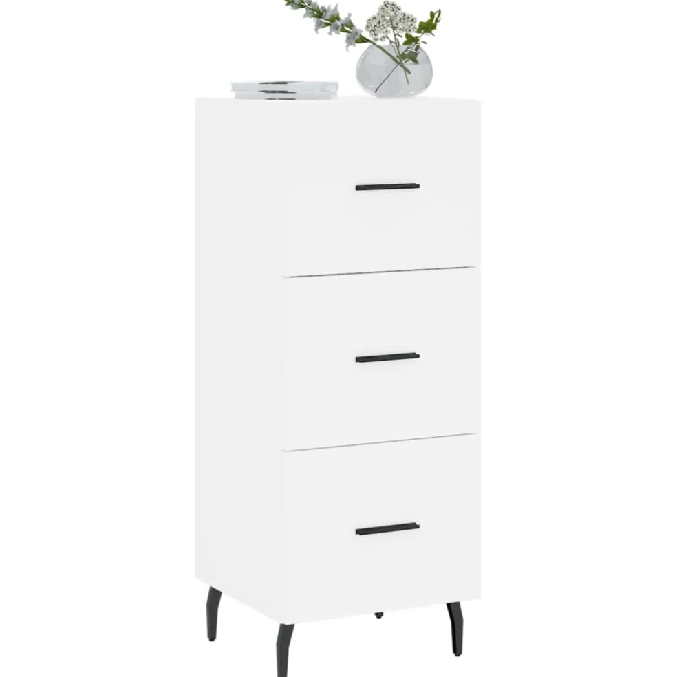 vidaXL Dressoir 34,5x34x90 cm bewerkt hout wit