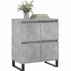 vidaXL Dressoir 60x35x70 cm bewerkt hout betongrijs