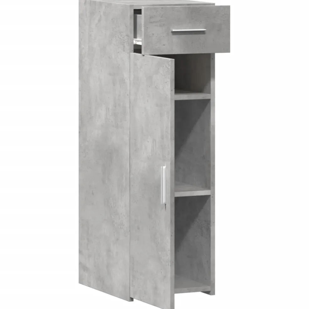 vidaXL Dressoir 30x42,5x93 cm bewerkt hout betongrijs