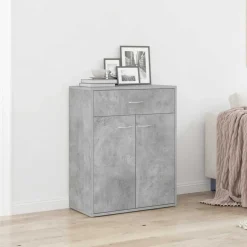 vidaXL Dressoir 30x30x70 cm bewerkt hout gerookt eikenkleurig
