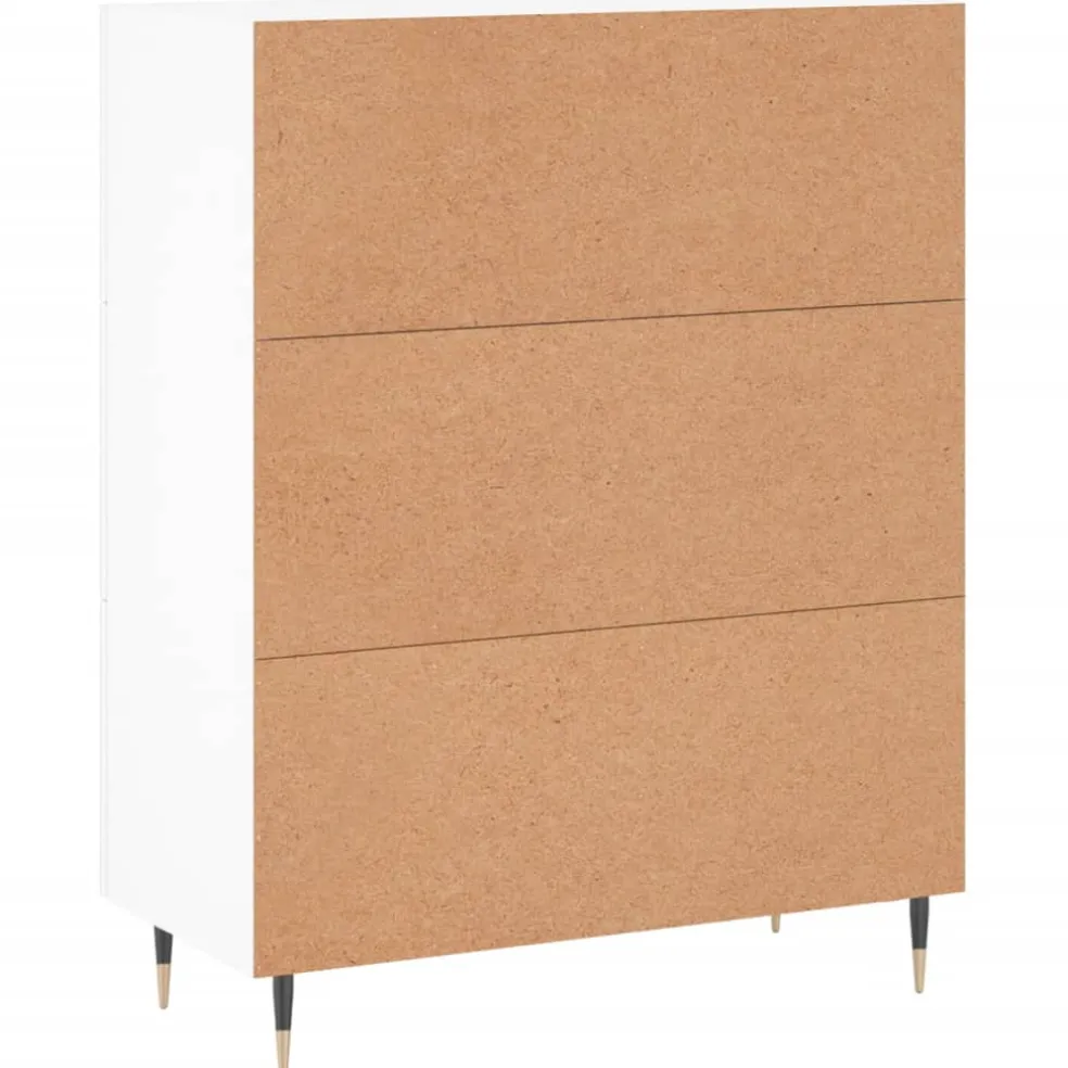 vidaXL Dressoir 69,5x34x90 cm bewerkt hout wit