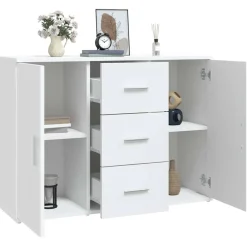 vidaXL Dressoir 91x29,5x65 cm bewerkt hout wit