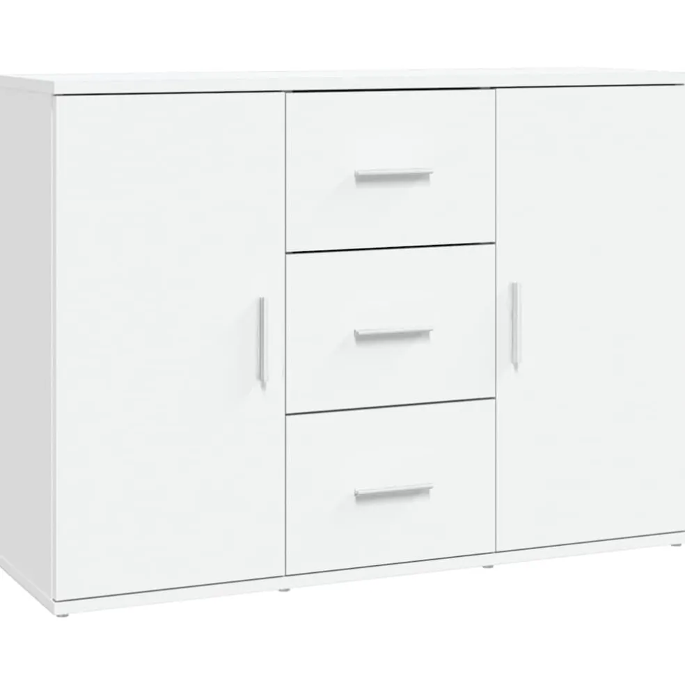 vidaXL Dressoir 91x29,5x65 cm bewerkt hout wit