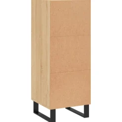 vidaXL Dressoir 34,5x34x90 cm bewerkt hout sonoma eiken