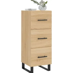 vidaXL Dressoir 34,5x34x90 cm bewerkt hout sonoma eiken