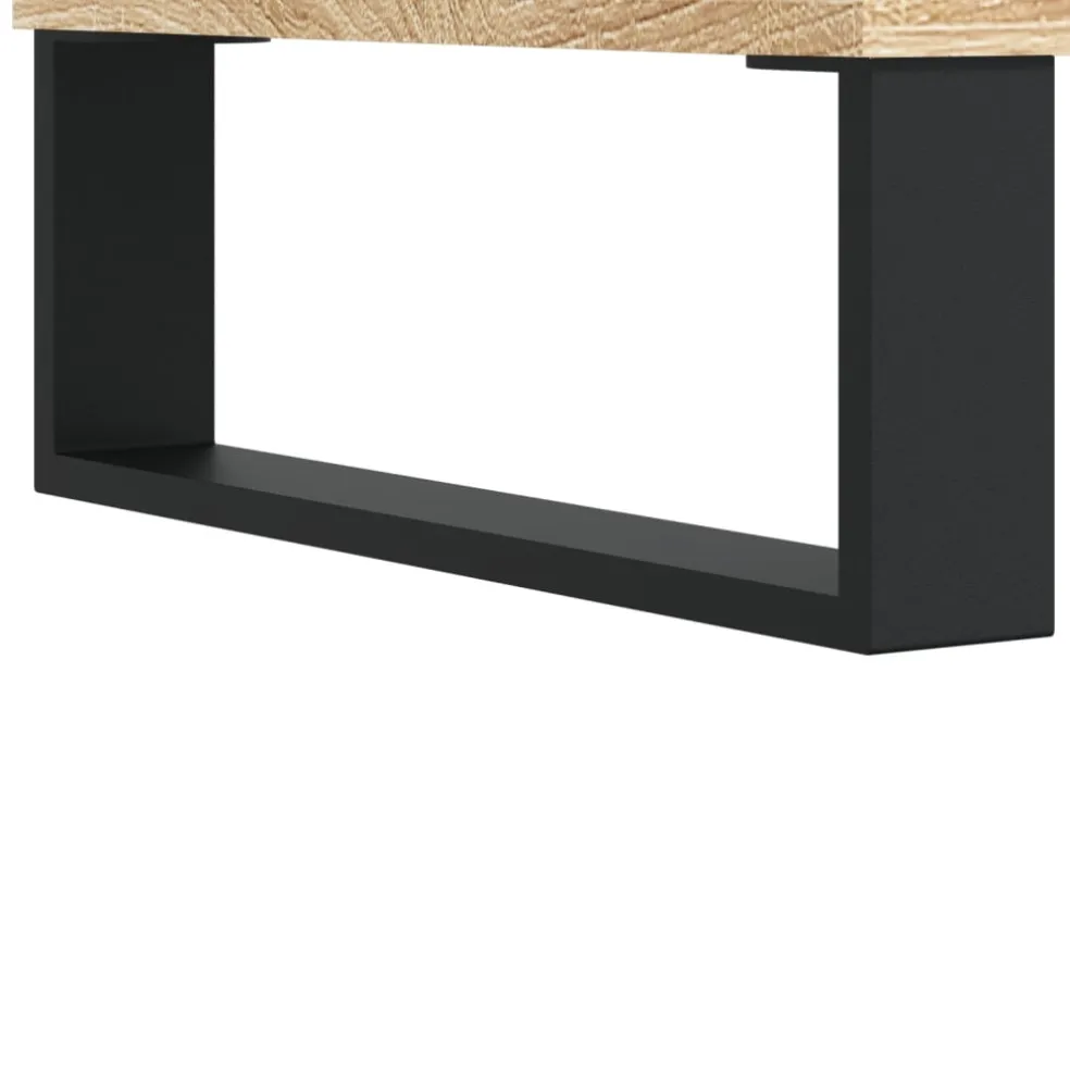vidaXL Dressoir 34,5x34x90 cm bewerkt hout sonoma eiken