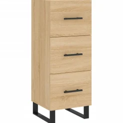 vidaXL Dressoir 34,5x34x90 cm bewerkt hout sonoma eiken