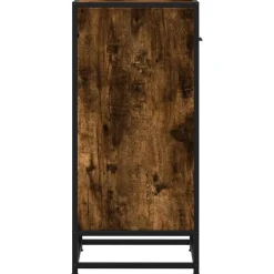 vidaXL Dressoir 35,5x35x76 cm bewerkt hout en metaal gerookt eiken