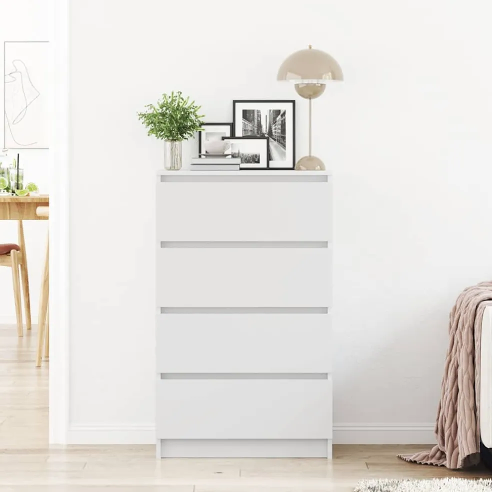vidaXL Dressoir 60x35x98,5 cm bewerkt hout wit