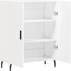 vidaXL Dressoir 69,5x34x90 cm bewerkt hout wit