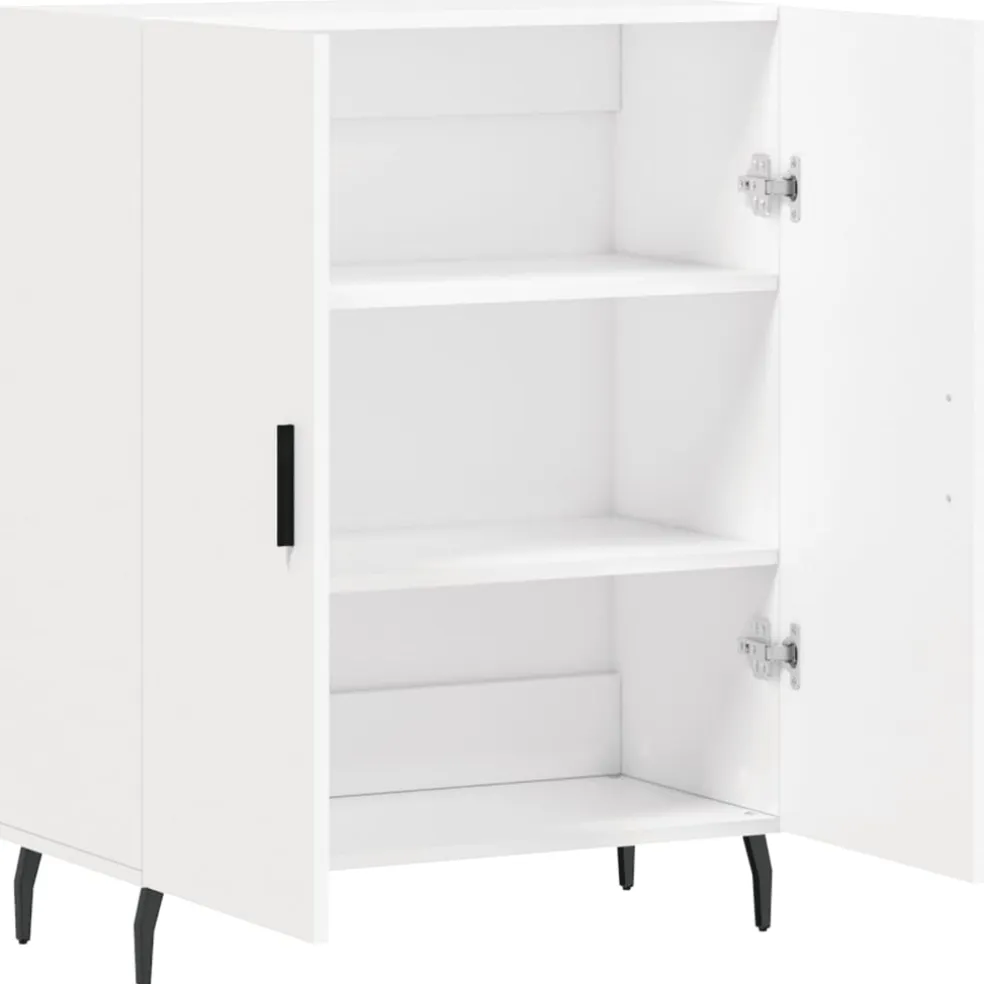 vidaXL Dressoir 69,5x34x90 cm bewerkt hout wit