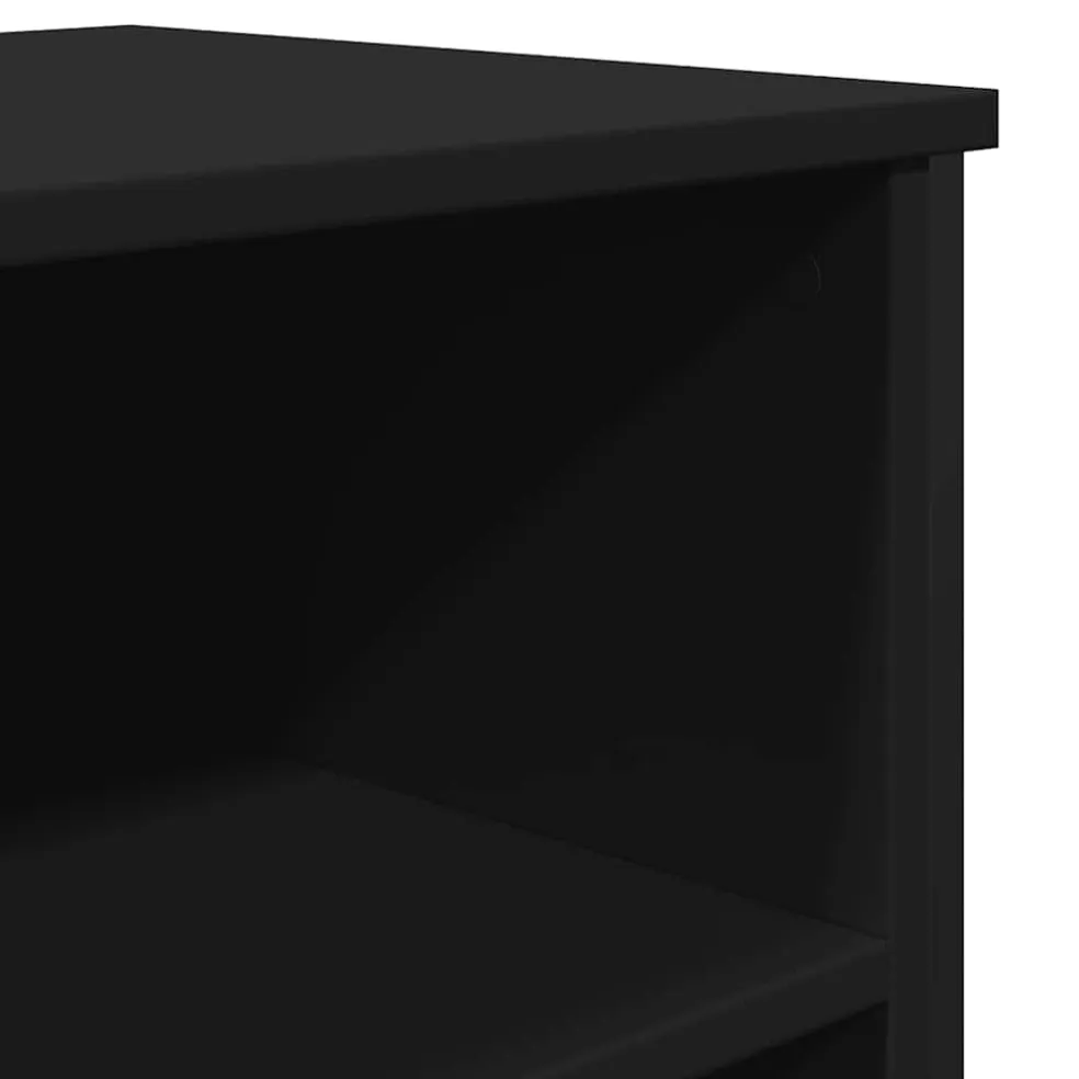 vidaXL Dressoir 91x35,5x74,5 cm bewerkt hout zwart