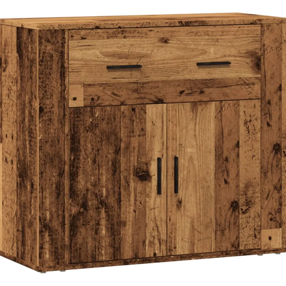 vidaXL Dressoir 80x33x70 cm bewerkt hout oud houtkleurig