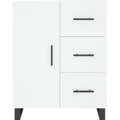 vidaXL Dressoir 69,5x34x90 cm bewerkt hout wit
