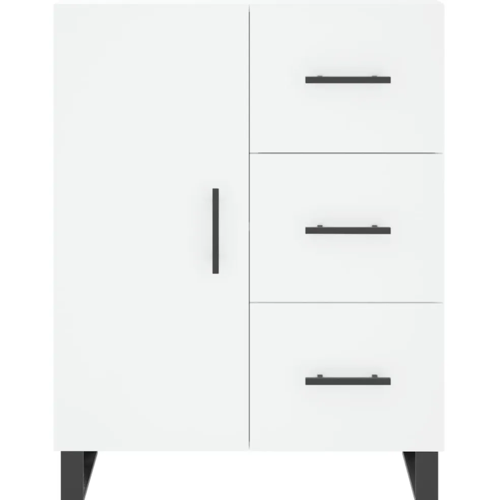 vidaXL Dressoir 69,5x34x90 cm bewerkt hout wit