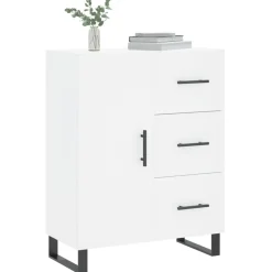 vidaXL Dressoir 69,5x34x90 cm bewerkt hout wit