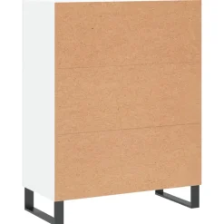 vidaXL Dressoir 69,5x34x90 cm bewerkt hout wit