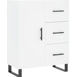 vidaXL Dressoir 69,5x34x90 cm bewerkt hout wit