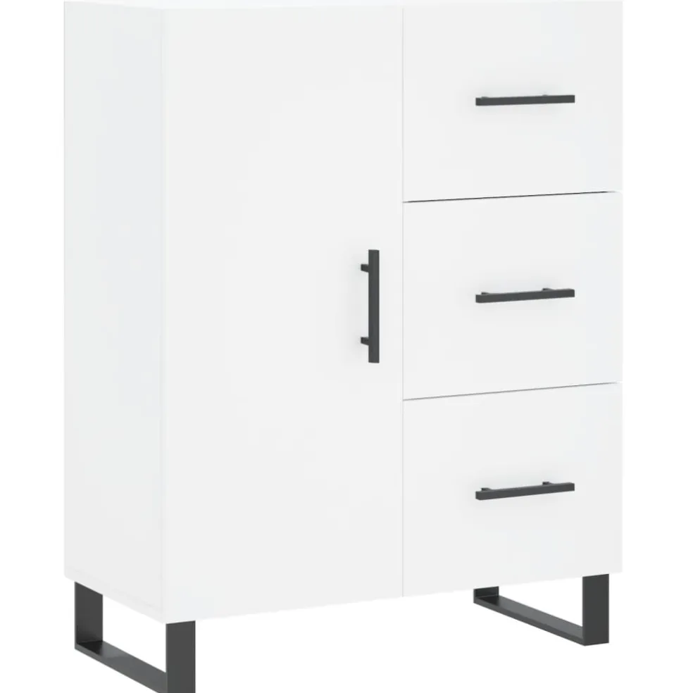 vidaXL Dressoir 69,5x34x90 cm bewerkt hout wit