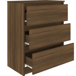 vidaXL Dressoir 60x35x76 cm bewerkt hout bruin eikenkleur