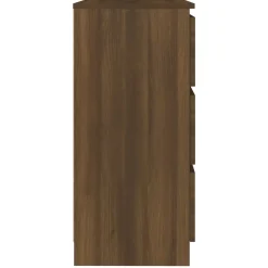 vidaXL Dressoir 60x35x76 cm bewerkt hout bruin eikenkleur