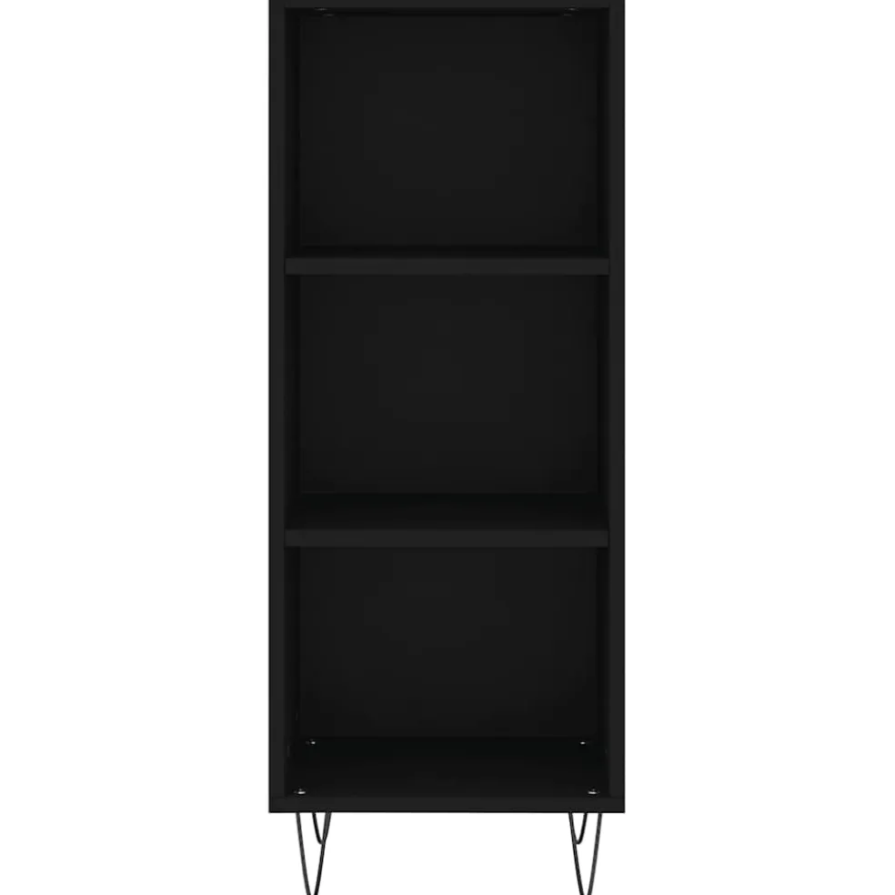 vidaXL Dressoir 34,5x32,5x90 cm bewerkt hout zwart