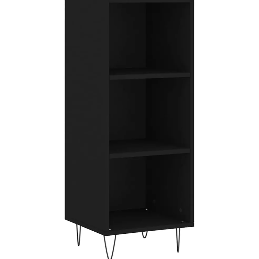 vidaXL Dressoir 34,5x32,5x90 cm bewerkt hout zwart