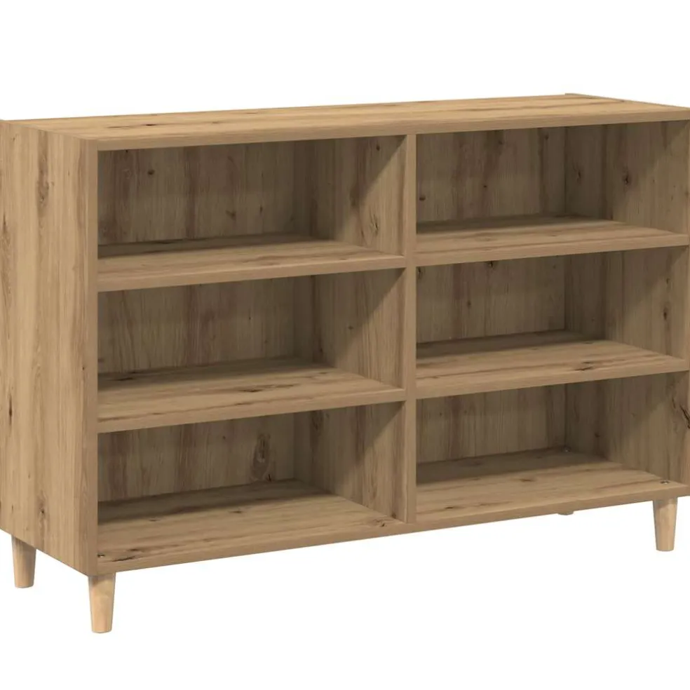 vidaXL Dressoir 103,5x35x70 cm bewerkt hout artisanaal eikenkleurig