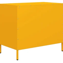 vidaXL Dressoir 68x39x58,5 cm koudgewalst staal mosterdgeel