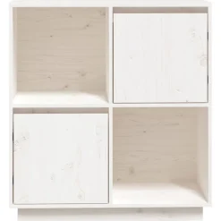 vidaXL Dressoir 74x35x80 cm massief grenenhout wit